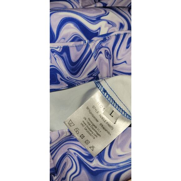 New Urban Outfitters Hosbjerg Adele Printed Flare Pant $208 LARGE  Purple Liquid - Picture 9 of 9